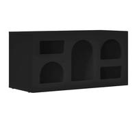 Yisssmeng Tavola bassa per TV, colore nero, 80 × 35 × 40 cm, in legno con 5 ripiani, design moderno, stabile, per soggiorno, camera da letto, ufficio