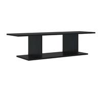 Yisssmeng Tavola bassa per TV nera, 103 x 30 x 26,5 cm, montata a parete, in legno con 2 ripiani, design moderno e materiale robusto per soggiorno, camera da letto, corridoio