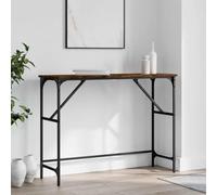 Yisssmeng Tavolo consolle 100 × 32 × 75 cm, in legno metallo, regolabile in altezza, montaggio a parete, per corridoio, soggiorno, camera da letto