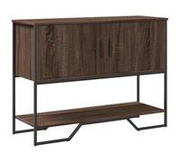 Yisssmeng Tavolo consolle marrone rovere 100 x 35 x 74,5 cm sottile con spazio di archiviazione, moderno materiale in legno, per corridoio, soggiorno, camera da letto