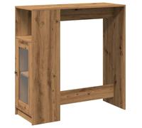 Yisssmeng Tavolo da bar con scaffale, in rovere Artisan, 101 x 40 x 103,5 cm, con 3 scomparti, per cucina, soggiorno, sala da pranzo, tavolo da bistrot, portata 70 kg