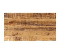 Yisssmeng Tavolo da cucina in legno di mango, 100 x 60 x 2,5 cm, con bordo dell'albero per personalizzare la scrivania da gioco