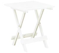 Yisssmeng Tavolo da giardino pieghevole, in plastica, bianco, piccolo tavolo pieghevole per balcone, terrazza e giardino, resistente alle intemperie, 45 x 43 x 50 cm