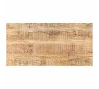 Yisssmeng Tavolo da tavolo in legno di mango, 100 x 60 cm, 25 - 27 mm, massiccio rustico e robusto, da abbinare a casa, ufficio, cucina, sala da pranzo, tavolino