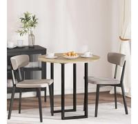 Yisssmeng Tavolo rotondo 80 cm rovere Sonoma materiale legno spessore 1,5 cm resistente alle intemperie Mini scrivania tavolino design moderno salvaspazio per soggiorno balcone ufficio