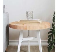 Yisssmeng Tavolo rotondo in legno di pino 40 cm, non trattato, spessore 3 cm, design moderno e rustico, per tavolino da cucina, ufficio, balcone e progetti di mobili fai da te