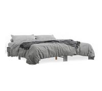 Yisssmeng Telaio letto grigio Sonoma 200 x 200 cm in legno e metallo, design moderno, robusto, per camera da letto, camera dei ragazzi e camera degli ospiti