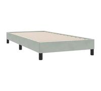 Yisssmeng Telaio per letto da 80 x 220 cm, grigio chiaro, in velluto, con rete a doghe, moderno, per camera da letto, camera degli ospiti e appartamento per le vacanze, senza materasso