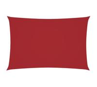 Yisssmeng Tenda da sole 2 x 4 m, colore rosso, rettangolare, in tessuto Oxford resistente alle intemperie, con protezione UV e fissaggio in acciaio inox, per giardino, terrazza, balcone e campeggio