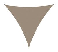 Yisssmeng Tenda da sole 3,6 x 3,6 x 3,6 m, tortora, triangolare, Oxford, resistente alle intemperie, protezione UV, tessuto robusto per giardino, terrazza, balcone, design moderno