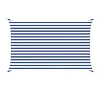 Yisssmeng Tenda da sole ad angolo retto, 4 x 2,5 m, blu bianco, resistente tessuto Oxford in poliestere come ombra per terrazza, balcone, giardino, inclusi anelli a D e corde