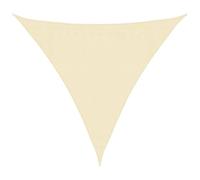 Yisssmeng Tenda da sole in HDPE triangolare, 3,6 x 3,6 x 3,6 m, crema, resistente ai raggi UV, terrazze resistenti alle intemperie, protezione da giardino antivento, design moderno per giardino