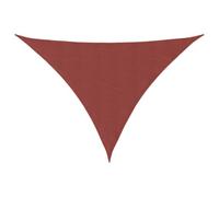 Yisssmeng Tenda da sole in terracotta, 3,5 x 3,5 x 4,9 m, triangolare, Oxford, resistente alle intemperie, protezione UV, materiale robusto per giardino, terrazza, balcone, design moderno