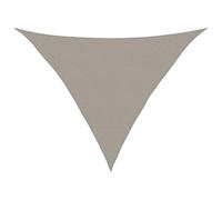 Yisssmeng Tenda parasole triangolare, 2,5 x 2,5 x 3,5 m, grigio chiaro, 160 g/m², HDPE con occhielli in acciaio inox, protezione UV 90%, permeabile al vento e all'acqua, design resistente alle