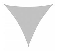 Yisssmeng Tenda parasole triangolare, 3 x 3 x 3 m, grigio chiaro, 100% poliestere, Oxford, robusta, resistente alle intemperie, con protezione UV, per giardino, terrazza, balcone e campeggio