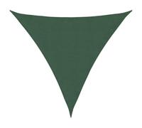 Yisssmeng Tenda parasole triangolare, 3 x 3 x 3 m, verde scuro, Oxford, resistente alle intemperie, protezione UV, fissaggio in acciaio inox e corda per giardino, terrazza, balcone