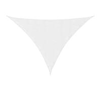 Yisssmeng Tenda parasole triangolare, 5 x 5 x 6 m, colore bianco, Oxford, resistente alle intemperie, protezione UV, per giardino, terrazza, balcone, design moderno