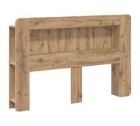 Yisssmeng Testiera con vano portaoggetti, testiera da 153,5 cm, con ripiani, per camera da letto, moderna testiera in legno, mensola sul letto, rovere Artisan, 153,5 x 18,5 x 100 cm