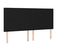 Yisssmeng Testiera da 160 cm in tessuto nero, classica testiera regolabile in altezza, con gambe in legno, schienale imbottito per telaio del letto, 160 x 200 cm, 160 x 5 x 118/128 cm