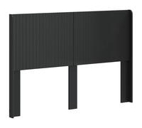 Yisssmeng Testiera nera da 126,5 cm, in legno, moderna testiera con design a doghe verticali per il montaggio sul telaio del letto, pannello stabile per camera da letto, 126,5 x 7 x 100 cm
