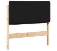 Yisssmeng Testiera per letto da 80 cm, in legno di pino massiccio, colore marrone e nero, moderno pannello da parete per letto singolo, testiera in legno stabile per camera da letto, 85,5 x 12 x 84,5