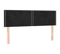 Yisssmeng Testiera per letto imbottita, in velluto, imbottita, regolabile in altezza, con borchie, per struttura letto da 140 cm, colore nero, 144 x 5 x 78/88 cm, con schienale classico per camera da