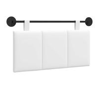Yisssmeng Testiera sospesa bianca, 90 x 55 cm, schienale imbottito da parete in tessuto con guida in metallo, moderno cuscino da parete per letto singolo, comodo supporto per la schiena per leggere e