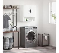 Yisssmeng White Hanging Cabinet 60 x 31 x 70 cm, resistente all'umidità, in legno composito, con design moderno, versatile cupboard per soggiorno, Hallway and Bedroom