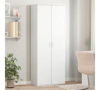 Yisssmeng White Highboard 70 x 35 x 180 cm Wood-Composite Storage Cabinet Modern Tall Credenza per Living Room Corridor Bedroom