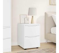 Yisssmeng White Storage Cabinet 40 x 48 x 57 cm Wood-Composite Slim Sideboard for Living Room Bedroom Hallway Modern Minimalist Design Sturdy Drawer Organizer