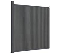 Yisssmeng WPC Privacy Fence Panel 173 x 186 cm Modern Gray Garden Fence Element for Outdoor Privacy Windbreak Patio Backyard Balcony