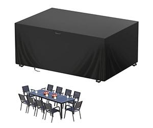 YISSVIC Copridivano da giardino, 242 x 162 x 100 cm, 420 D, Oxford, impermeabile, resistente al vento, pioggia UV e strappo