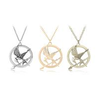 Yissw Hunger Games - Set di 3 collane con simbolo di personalità e uccellini, per film e televisioni, per donne e uomini