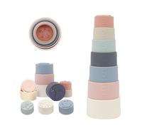 Yistoi Giocattoli Impilabili per Bambini, Tazze Impilabili in Silicone, Giochi Montessori 1 Anno, Adatti da Regalare A Bambini e Bambine dai 6 Mesi, per Distinguere I Colori nei Numeri