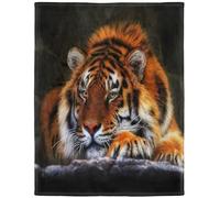 YISUMEI - Coperta in morbida flanella, 150 x 200 cm, motivo tigre