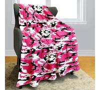 YISUMEI Coperta mimetica militare rosa militare 150 x 200 cm coperta e copriletto morbido pile mimetico coperta calda e accogliente coperta da campeggio regalo per ragazzi adulti donne