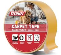 YISUMEI Nastro biadesivo extra forte, per moquette, per pavimenti, facile da usare e senza residui, 22 mm x 25 m