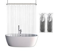 YISURE Tenda da doccia trasparente 457,2 x 177,8 cm per vasca da bagno indipendente