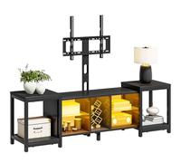 YITAHOME 104-174CM cm Mobile TV regolabile con supporto di installazione TV per TV fino a 70 pollici con 7 LED RGB 22 modalità Luci Centro di intrattenimento per soggiorno e camera da letto