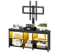 YITAHOME 115CM Mobile TV con supporto di installazione della TV, unità TV angolare di illuminazione a LED RGB per TV fino a 70 pollici con 5 scaffali aperti del centro di intrattenimento del gioco