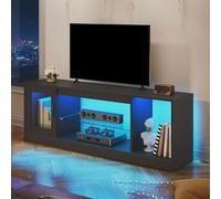YITAHOME 148cm Mobile TV, adatto per sotto i 65 pollici, dotato di 7 luci RGB LED 22 modalità, gioco e centro di intrattenimento, Tavolino Porta TV basso pannello soggiorno