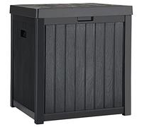 YITAHOME 195L Medium Baule da Giardino, Baule da Esterno per Esterni per Cuscini da Patio, Forniture per Piscine, da Giardino, Intemperie, Resistente al Marrone, con Serratura, in Resina