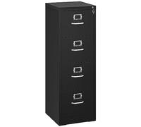 YITAHOME 4 cassetti schedari, armadietto verticale chiudibile a chiave, per lettera/legale/formato A4, cassetti anti-ribaltamento, con slot per schede per stecca per casa e ufficio, nero, 45,8 x 45 x