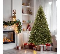 YITAHOME Albero di Natale artificiale da 2,3 m, con 550 LED, albero di Natale con 1346 punte, struttura pieghevole in metallo e supporto, facile da montare, albero di Natale pop-up per feste in casa