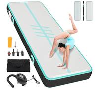 YITAHOME Air Turn TrackMatte,4M Tumbling Matte laterale in fibra di carbonio con pompa ad aria, 10 cm di altezza, tappetino gonfiabile, per allenamento, yoga, fitness