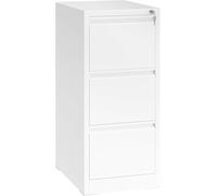 YITAHOME Armadietto portadocumenti con 3 cassetti chiudibili, ribaltabile, con ruote, per ufficio, casa, armadietti sotto-cult, bianco, 62 x 46 x 103 cm