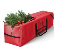 YITAHOME Borsa portaoggetti per albero di Natale, adatta per alberi di Natale artificiali, altezza fino a 7,5 ft, resistente, impermeabile con manici robusti e cerniera, rosso