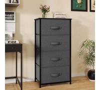 YITAHOME Comò in tessuto a 4 cassetti - Unità portaoggetti con piano in legno per camera da letto, soggiorno, cameretta dei bambini