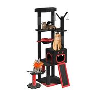 YITAHOME Gothic Tiragraffi grande 153 cm di altezza, XL Gatti grandi Stabile con 4 pilastri in sisal, 1 grattacielo, 1 letto per gatti, 1 divertente bastone per gatti, nido piattaforma, grotta
