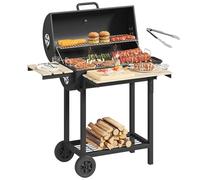 YITAHOME Grande barbecue a carbone con affumicatore regolabile e controllo del calore, barbecue portatile per cortile, riunioni di famiglia, tailgating (include pinze in acciaio inox)